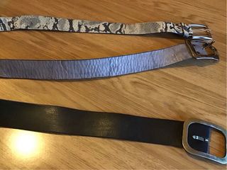 Tre cinture in vera pelle