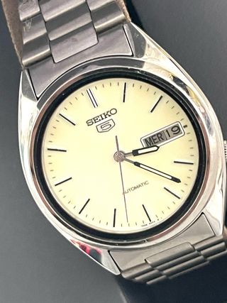 Orologio Seiko Uomo Automatico Beige/Argento