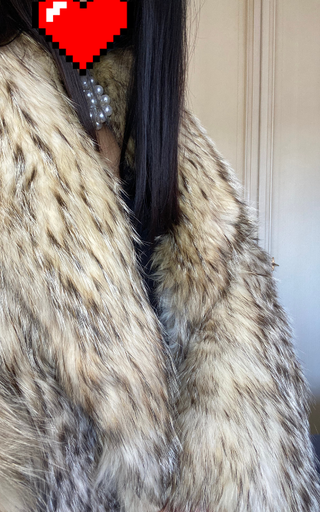 Giacca in pelliccia di tasso