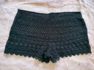 SUITEBLANCO Shorts Crochet Negro Talla L