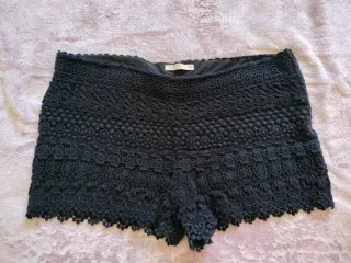 SUITEBLANCO Shorts Crochet Negro Talla L