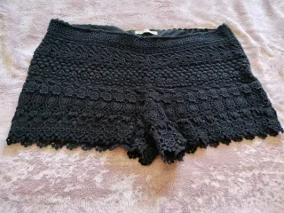 SUITEBLANCO Shorts Crochet Negro Talla L