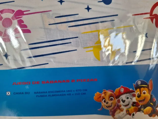 Juego de sábanas Patrulla Canina NUEVO