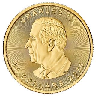Moneda de Oro Maple Leaf 2025 1 oz The Royal Mint