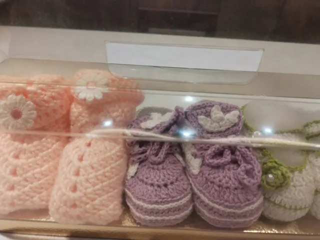 Set scarpine neonata uncinetto