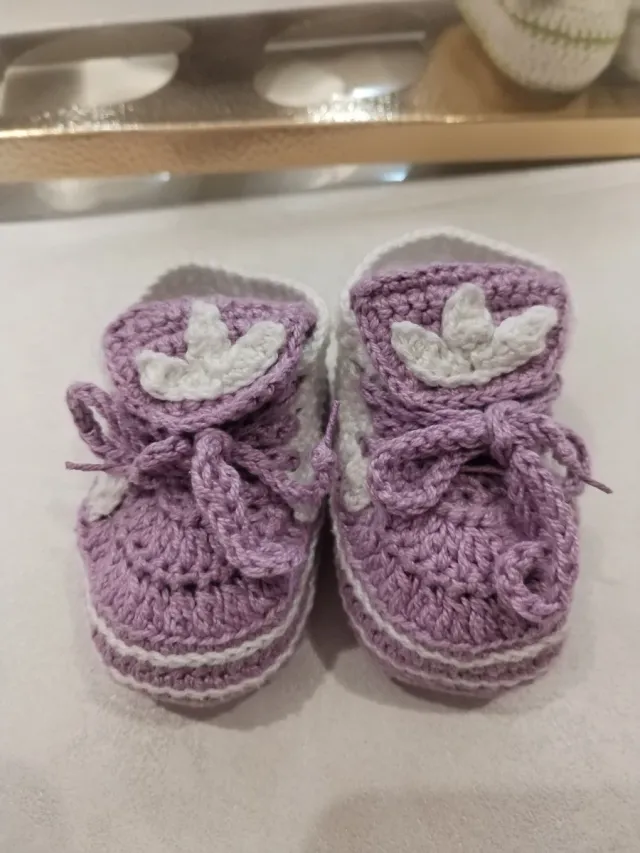 Set scarpine neonata uncinetto