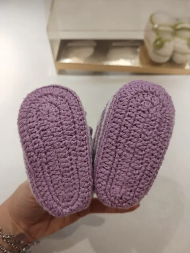 Set scarpine neonata uncinetto