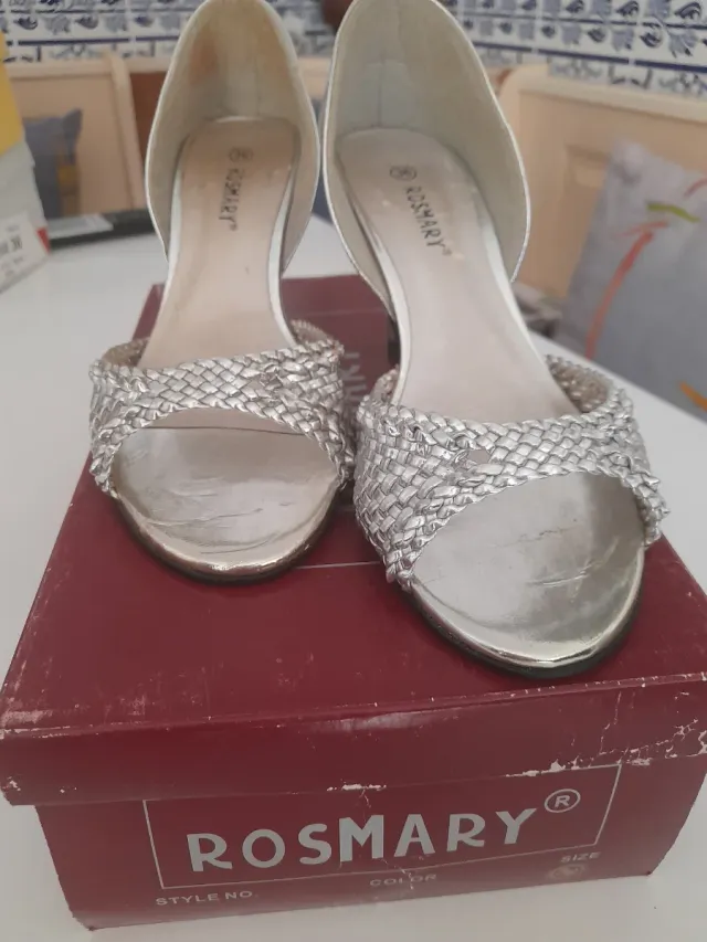 Zapatos de tacón ROSMARY plateados