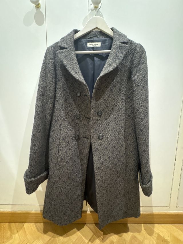 Abrigo Mila Schon Talla 38 Gris