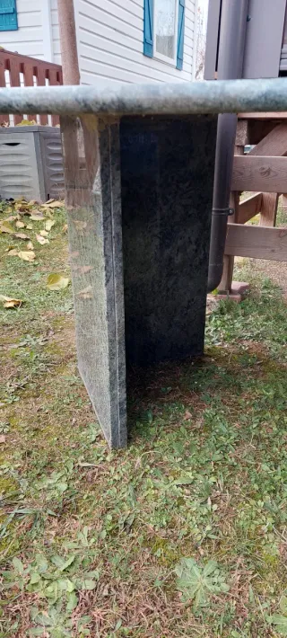 Mesa de mármol verde 210x110x70