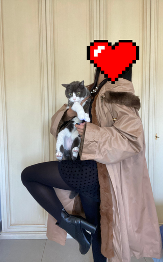 Parka lunga elegante beige/marrone