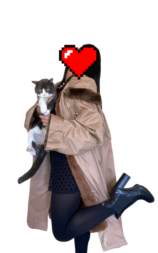 Parka lunga elegante beige/marrone