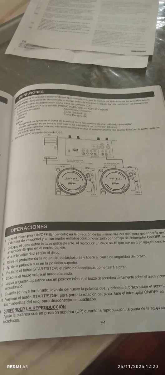 Tocadiscos Scott DJX-TECH 60TT