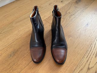 Botines Lottusse Mujer Negro y Marrón