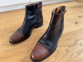 Botines Lottusse Mujer Negro y Marrón