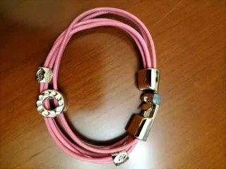 Pulsera cuero y plateado