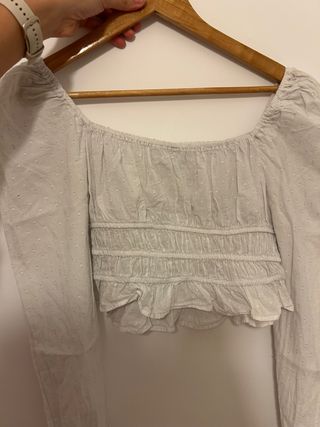 Blusa blanca Stradiv talla L
