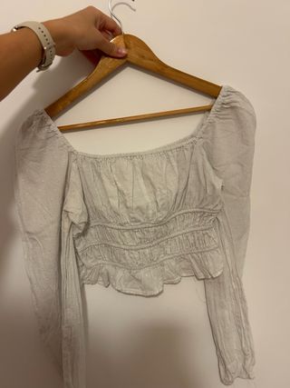 Blusa blanca Stradiv talla L