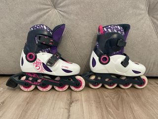 patines en línea, talla 30-32. Con protecciones.