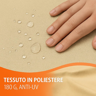 Ombrellone Doppio da Patio Rettangolare con Sistem