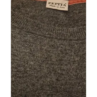 Maglia abito Pepita grigio con scritte rosa tg. 40