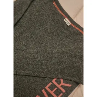 Maglia abito Pepita grigio con scritte rosa tg. 40