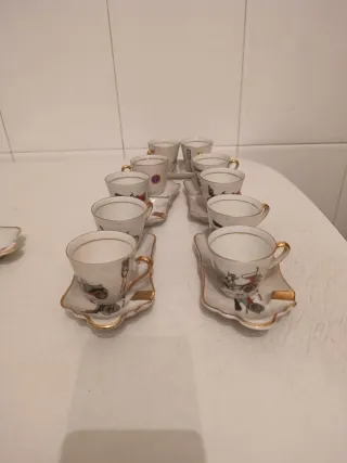 Cenicero/Plato con taza de café vintage