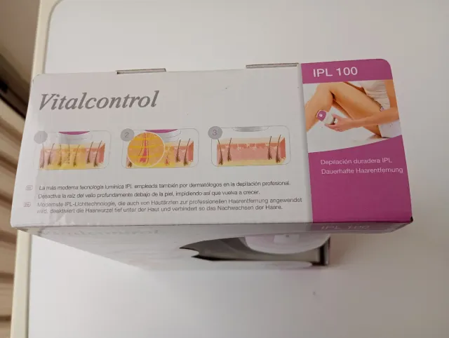 Depiladora Vitalcontrol IPL 100 Rosa/Blanca
