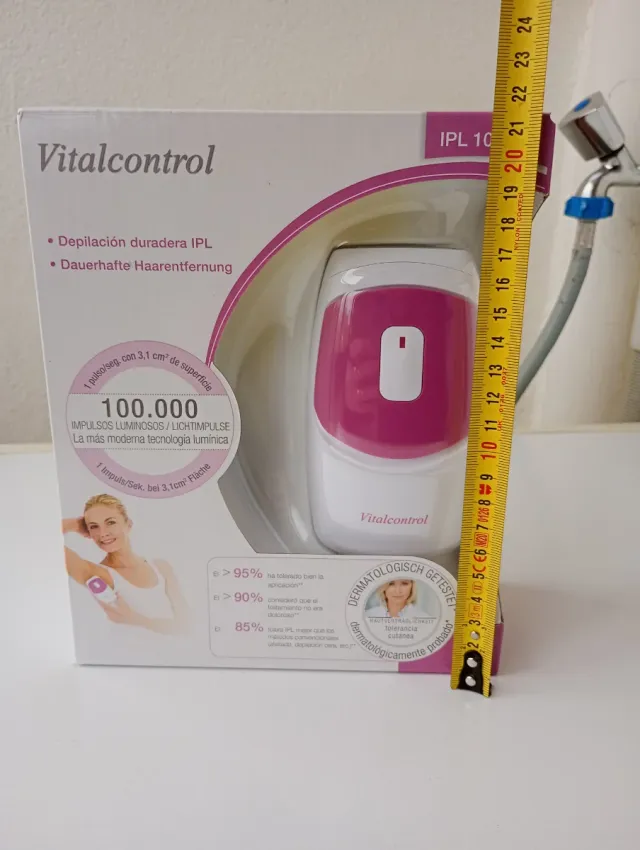 Depiladora Vitalcontrol IPL 100 Rosa/Blanca