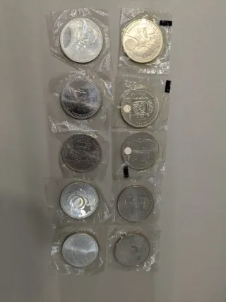 Colección 10 monedas de 12€ de plata de España
