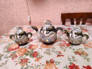 Set 3 teiere giapponesi draghi