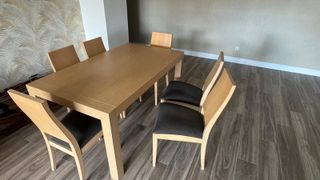 Mesa Extensible Comedor Madera + 6 Sillas