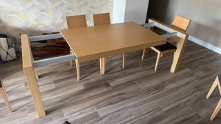 Mesa Extensible Comedor Madera + 6 Sillas