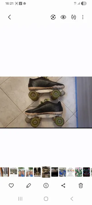 Pattini a rotelle uomo neri e verdi tg 44