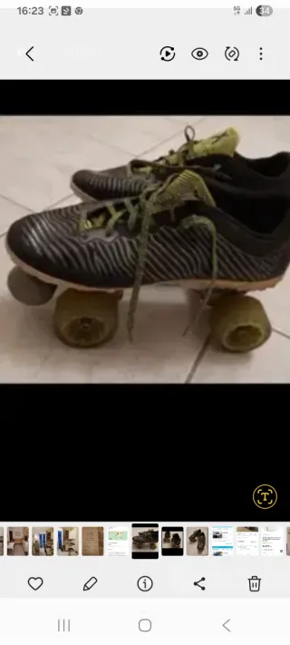 Pattini a rotelle uomo neri e verdi tg 44