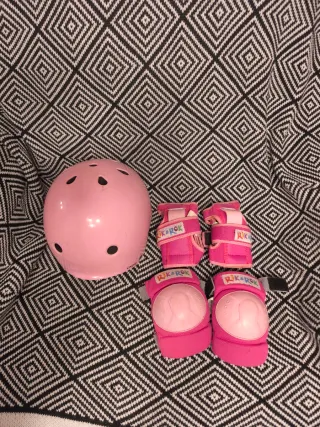 Patines en línea infantiles rosas y blancos