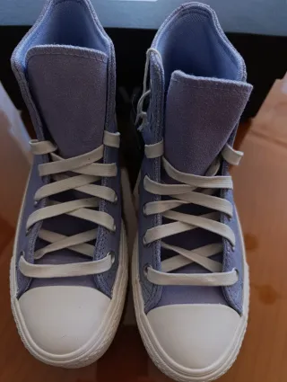 Converse Plataforma Morado/Plata Mujer Talla 35