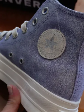 Converse Plataforma Morado/Plata Mujer Talla 35