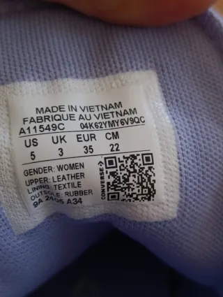 Converse Plataforma Morado/Plata Mujer Talla 35