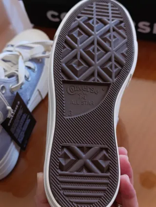 Converse Plataforma Morado/Plata Mujer Talla 35