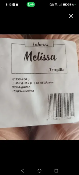 Crochet Melissa trapillo 90% algodón 10% elastici