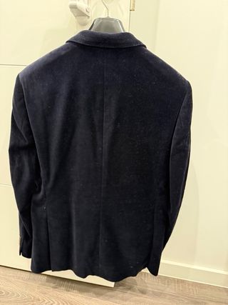 Chaqueta Americana Terciopelo Azul Marino El Ganso