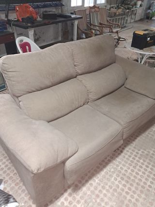 Sofá Cama Beige Tela