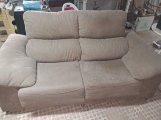 Sofá Cama Beige Tela