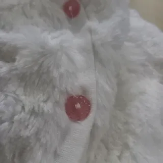 Giacca Teddy bianca bimba 12/18 mesi