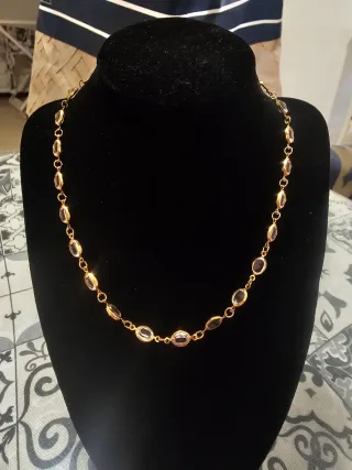 Collar Swarovski Años 90 Dorado