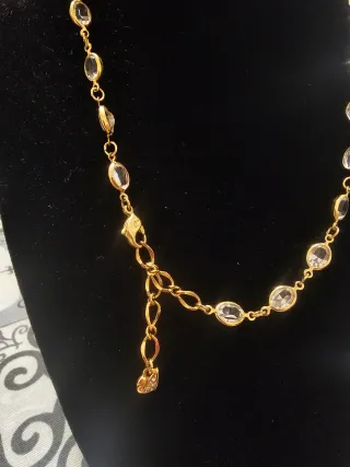 Collar Swarovski Años 90 Dorado