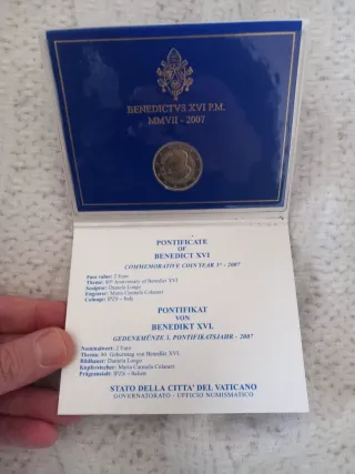 FOLDER 2EURO 80NTESIMO COMPLEANNO BENEDETTO XVI