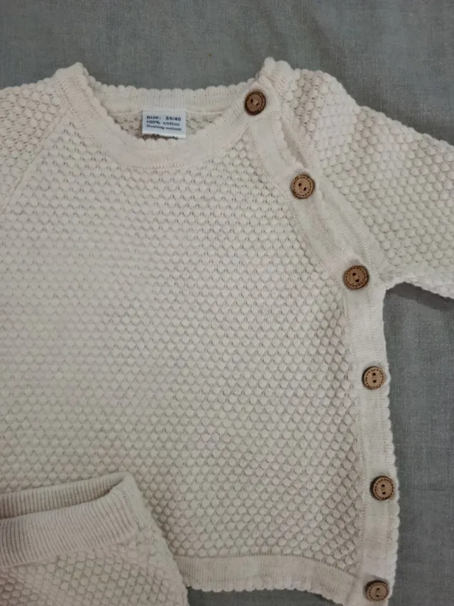 Conjunto bebé punto crudo