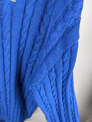 Jersey Lacoste Algodón Vintage Azul